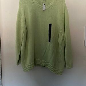 Oversized neon green knit sweater New with tags Banana republic Large j crew